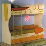 Детская мебель Фруттис, набор №3. Состав набора: кровать 2-х ярусная (спальное место 80х190 см., без матрасов), шкаф 3-х створчатый.