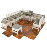 Кухонный уголок Орион, набор мебели с открытыми модулями
