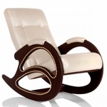 Кресло-качалка Dondolo-4, обивка: кожзам жемчужный.