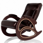 Кресло-качалка Dondolo-4, обивка: кожзам коричневый.
