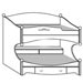 Двухъярусная кровать N1932R (спальное место 90х190, без матраса) правая