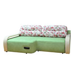 Угловой диван Камп Ноу с полуоттоманкой (угол левый), спальное место: 151х200 см., с ящиком для белья