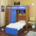 Детская мебель Карлсон М3, состав набора: кровать-чердак (спальное место: 70х186 см., без матраса), кровать нижняя (спальное место 80х200 см., без матраса).