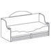 Кровать одинарная ИД 01.95 (арт.8001-05), спальное место: 80x190 см.