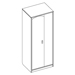 Шкаф для одежды угловой (левый/правый). Данный шкаф представляет собой новый подход к конструкции углового шкафа: внешне и по функциональности он представляет собой 2-х створчатый шкаф глубиной 598мм, но имеет следующую особенность – открывается только одна дверь, вместо второй двери имеется закрытая панель, к которой Вы можете приставить любые стеллажи глубиной 336мм, тем самым объединить шкафные группы с разной глубины 598мм и 336мм. Шкаф может быть как левосторонним так и правосторонним. Левый– дверь шкафа расположена слева, закрытая панель справа. Правый– дверь шкафа расположена справа, закрытая панель слева. Цвет - темная груша (346.05-Т), светлая груша (346.05-СВ).
