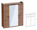 Соренто Шкаф 4-х дверный. Комплектация: На боковых дверях имеются декоративные вырезы, выполняющие функцию ручек. Одно из отделений шкафа можно изменить комплектом из трёх полок (приобретается отдельно).
