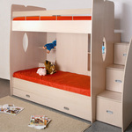 Двухъярусная кровать Д1, спальные места 80x190 см. (без матрасов)