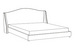 Кровать Бернар 1800 с механизмом подъема (спальное место 180х200 см., без матраса) мелоди голд (изголовье) + люкса беж (каркас)