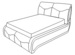 Кровать Камилла 1800 c механизмом подъема (спальное место 180х200 см., без матраса) кожзамы: Mercury milk (основа) + Infinity red (вставка)