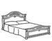 Кровать (спальное место 160х200 см., без решетки и матраса)