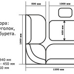 Схема кухонного уголка Тюльпан
