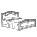 Кровать (спальное место 160x200, без решетки и матраса)