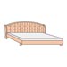 Кровать 1 спинка (спальное место 160x200, без решетки и матраса) ротанг D02.06P