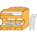 Двухъярусная кровать F1932R (спальное место 90х190, без матраса, с решетками)