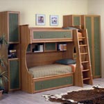 Композиция мебели Маугли, молодежная комната с двухъярусной кроватью