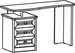Стол туалетный 51.606.01 левый