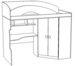 Кровать-чердак со шкафом Радуга 2 этаж (спальное место 80х200 см., без матраса) Шкаф всегда справа. Рекомендованная высота матраса 18 см.