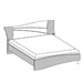 Кровать Милена 4-1809, спальное место 160х200 см. (без решетки и матраса)