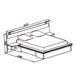 Кровать Лагуна-6 (арт. 6033-64), спальное место 160х200. Ширина кровати без изголовья 190 см.