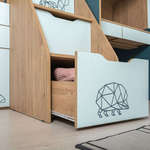 Детская мебель Гудвин, шкаф-лесенка с открытым ящиком
