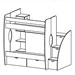 Двухъярусная кровать Д1, спальные места 80x190 см. (без матрасов)