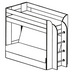 Немо кровать-чердак с диваном, с верхним матрасом (Архитектура верхний матрас Архитектура). Спальное место: 80х190 см. (верхний ярус), 120х190 см. (диван в разложенном состоянии).