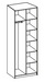 Шкаф для одежды 2-х дверный 06.55 (корпус без фасадов)