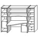 Стенка с рабочим столом О-1
