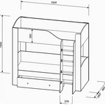 Схема двухъярусной кровати Астра-2
