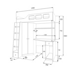 Схема кровати-чердака Астра-7
