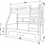 Схема двухъярусной кровати Рио
