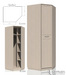 Шкаф угловой Браво НМ 013.04-02ПР (правый). Комплектация: в шкафу размещены штанга и 5 полок.