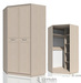 Шкаф угловой Браво НМ 013.04-04. Комплектация: в шкафу размещены штанга и 5 полок.
