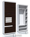 Шкаф для одежды Деко (НМ 014.66-01). Комплектация: в шкафу размещены выдвижная штанга и 6 полок.