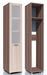Шкаф для одежды Фиджи НМ 014.01 РС фасады прозрачное стекло. Комплектация: в шкафу размещена 1 полка и штанга.