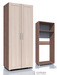 Шкаф для одежды Фиджи НМ 014.03 ЛР фасады глухие. Комплектация: в шкафу размещены штанга и 1 полка.