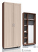 Шкаф для одежды Фиджи НМ 014.67 ЛР фасады глухие. Комплектация: в шкафу размещены выдвижная штанга и 5 полок.