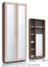 Шкаф для одежды Фиджи НМ 014.67 РZ фасады зеркало. Комплектация: в шкафу размещены выдвижная штанга и 5 полок.