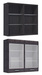 Шкаф навесной Капри НМ 014.20 РС фасады стекло матовое. Комплектация: в шкафу размещены 4 стеклянные полки.
