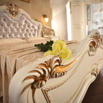 Спальня Джоконда фрагмент ножной спинки кровати в цвете беж