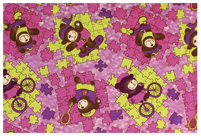 Микровелюр Feel Good Puzzle violet (Арбен)