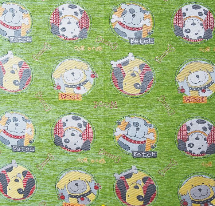 Шинил Kids dogs green (Аметист)