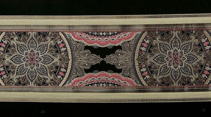 Жаккард Fortune stripe black pearl (Аметист)